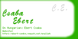 csaba ebert business card
